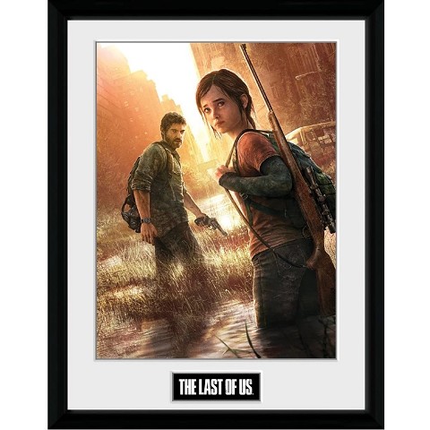 The Last Of Us Framed Print Ellie & Joel Quadro