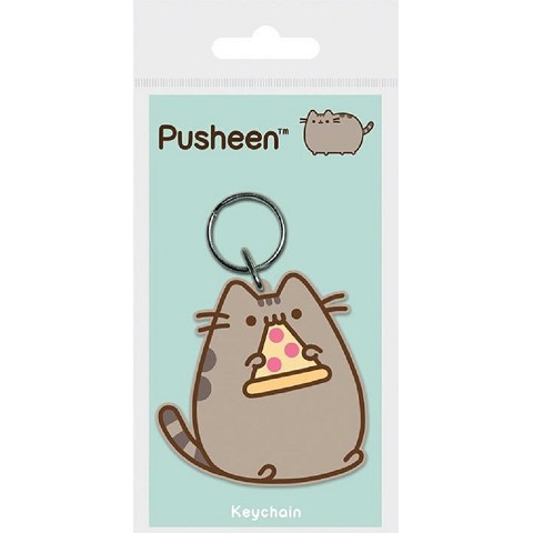 Portachiavi Pusheen: Pizza -Rubber Keychain
