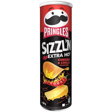 Pringles Sizzl’n Extra Hot Cheese & Chili Flavour