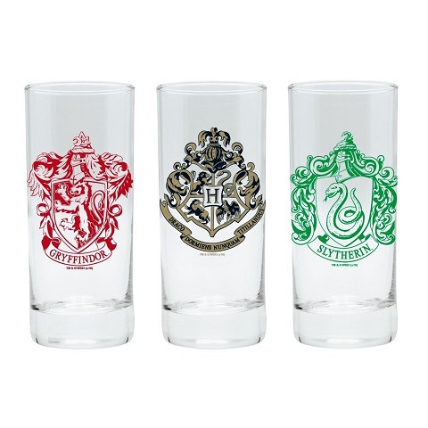 Set 3 Bicchieri vetro Harry Potter