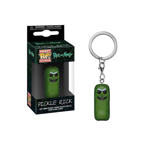 Funko Pocket Keychain Rick And Morty - Pickle Rick Portachiavi