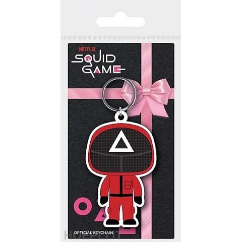 Portachiavi Squid Game Triangle Guard Keychain