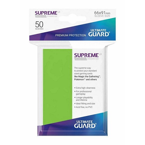 50 Supreme Sleeves Standard Light Green