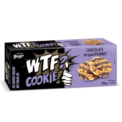 WTF Cookie Chocolate Striped Peanut Cookies