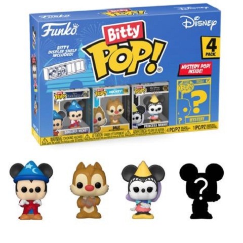 FUNKO BITTY POP 4 Pack Disney Sorcerer Mickey - Dale-Princess Minnie-?