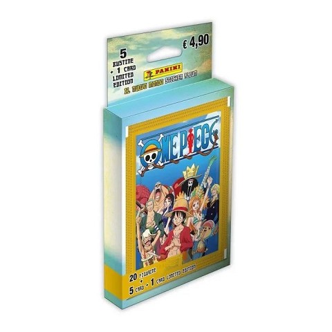 PANINI Sticker One Piece Ecoblister 5 Buste + 1 card limited