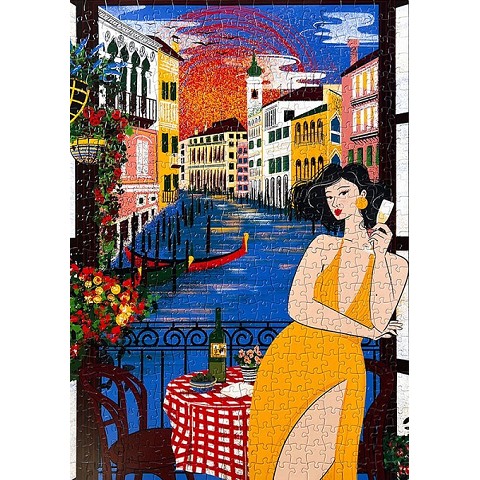 Puzzle 500pz Incontro Al Canal Grande Art By Marla Cruz