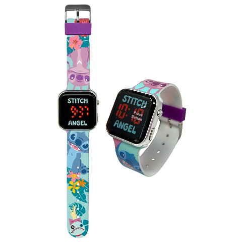 Orologio da Polso Digitale LED Disney Stitch e Angel