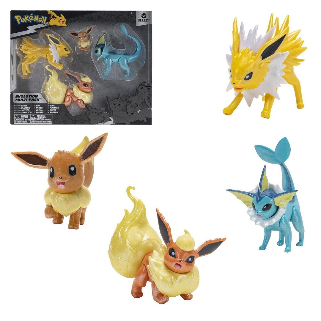 Pokemon Evolution Multipack Figures - Eevee, Jolteon, Flareon